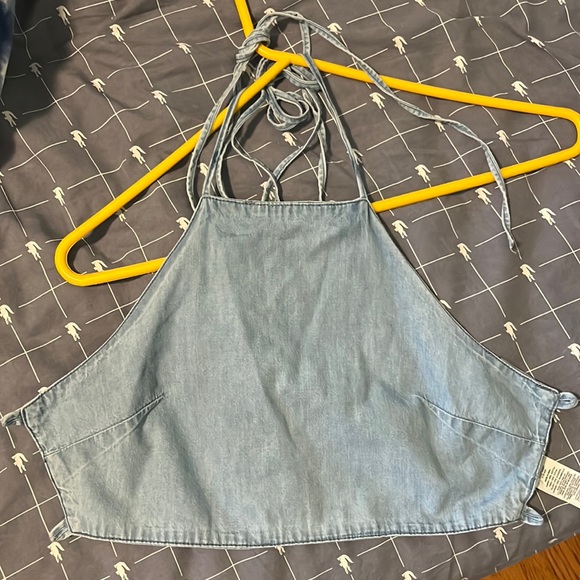 ASOS Cropped Denim Top - Picture 1 of 3